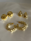 Gold Renkli Sarmal Küpe
