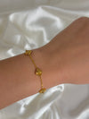 Gold Renk Çelik Yonca Model Bileklik