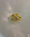 Gold Renkli Zirkon Taşlı Yıldız küpe