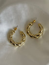Gold Renkli Sarmal Küpe
