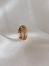 Parlak Altın Taşlı EarCuff